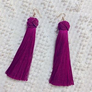 Purple Tassel Earrings